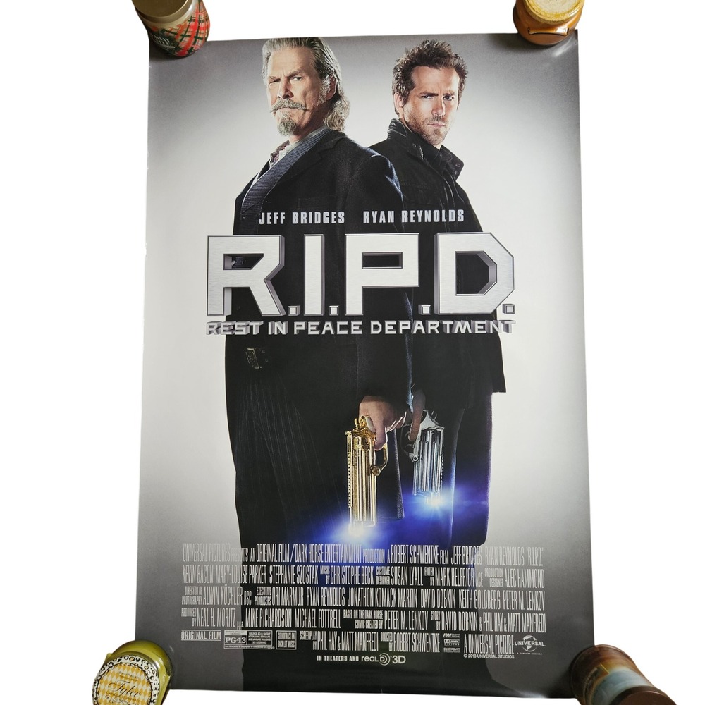 R.I.P.D. 2013 Original Movie Poster 27x40 Jeff Bridges Ryan Reynolds D/S
